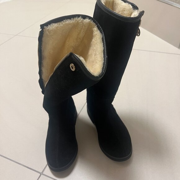 Girls Faux Suede Fleece Boots Size 13 - Picture 2 of 7